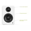 KANTO AUDIO YU2MW-CG Zasilane głośniki półkowe z USB DAC i 3.5mm AUX - Biały mat (z przewodami zasilającymi Typ C i G)