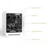 KANTO AUDIO YU2MW-CG Zasilane głośniki półkowe z USB DAC i 3.5mm AUX - Biały mat (z przewodami zasilającymi Typ C i G)