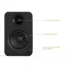 KANTO AUDIO YU-CG Aktywne głośniki podstawkowe z Bluetooth i wejściem RCA - Czarny winyl (z przewodami zasilającymi Typ C i G)