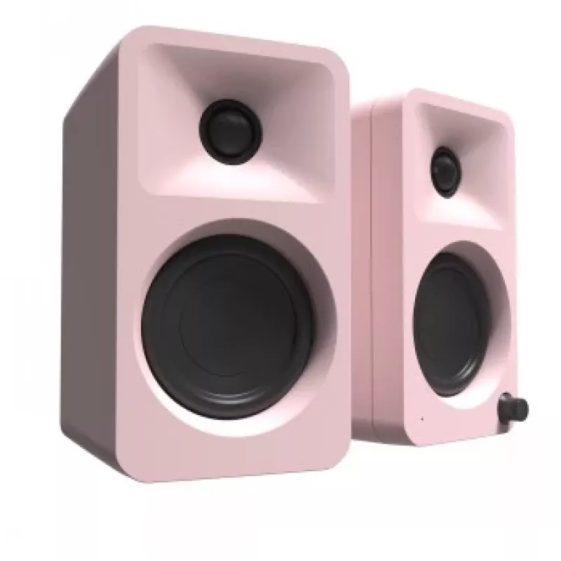 KANTO AUDIO 100W Powered Reference Desktop Speakers z Bluetooth - Różowy, Para (z kablem zasilającym Type C)
