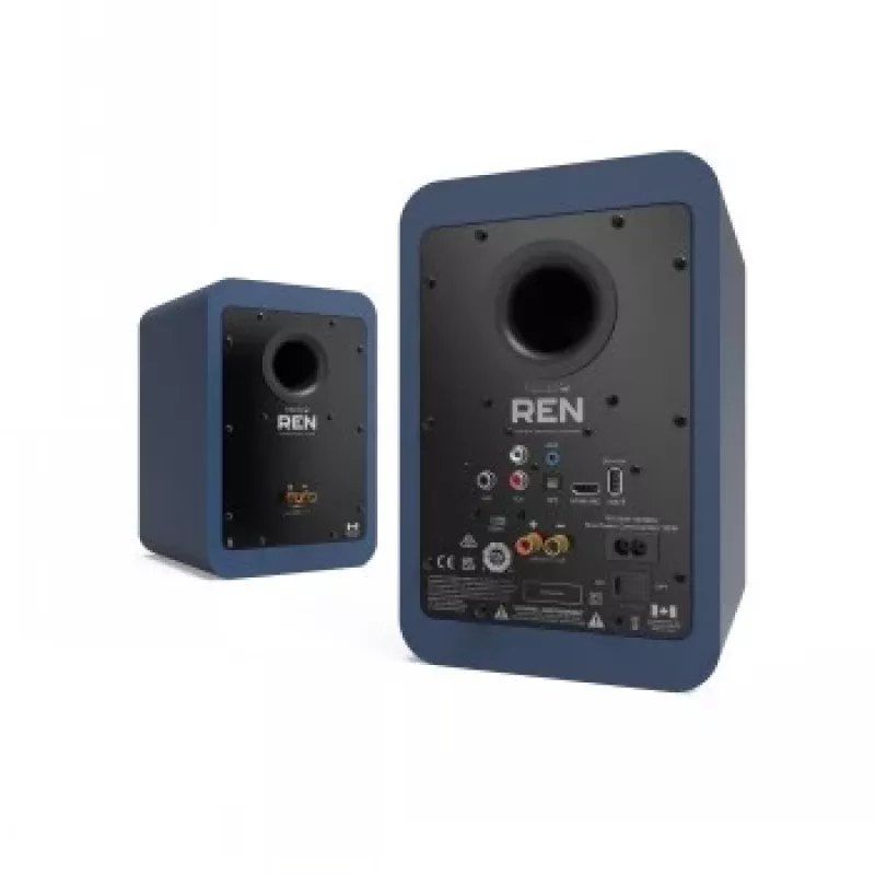 KANTO AUDIO 200W Aktywne głośniki podstawkowe z HDMI ARC, USB-C i Bluetooth 5.3 - Matowy niebieski, para (z kablem zasilającym Type C)