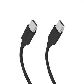 SBS TECABLETISSUETCCK Przewód USB-C do USB-C pleciony 1,5 m 60W PD szybkie ładowanie i synchronizacja danych - czarny