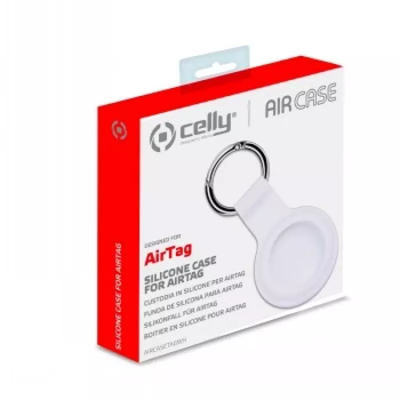 CELLY AIRCASETAG - Silikonowe etui na AirTag - Biały