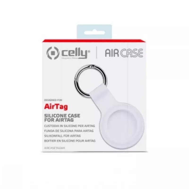 CELLY AIRCASETAG - Silikonowe etui na AirTag - Biały