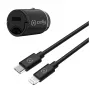 CELLY CCMINILIGHT – Ładowarka samochodowa USB-C + kabel USB-C do Lightning 20W [PRO POWER]