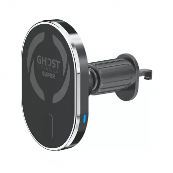 CELLY MagSafe Uchwyt Samochodowy z Ładowaniem Bezprzewodowym - 15W Szybkie Ładowanie Qi, Montaż na Nawiew, Obrót 360°, Czarny