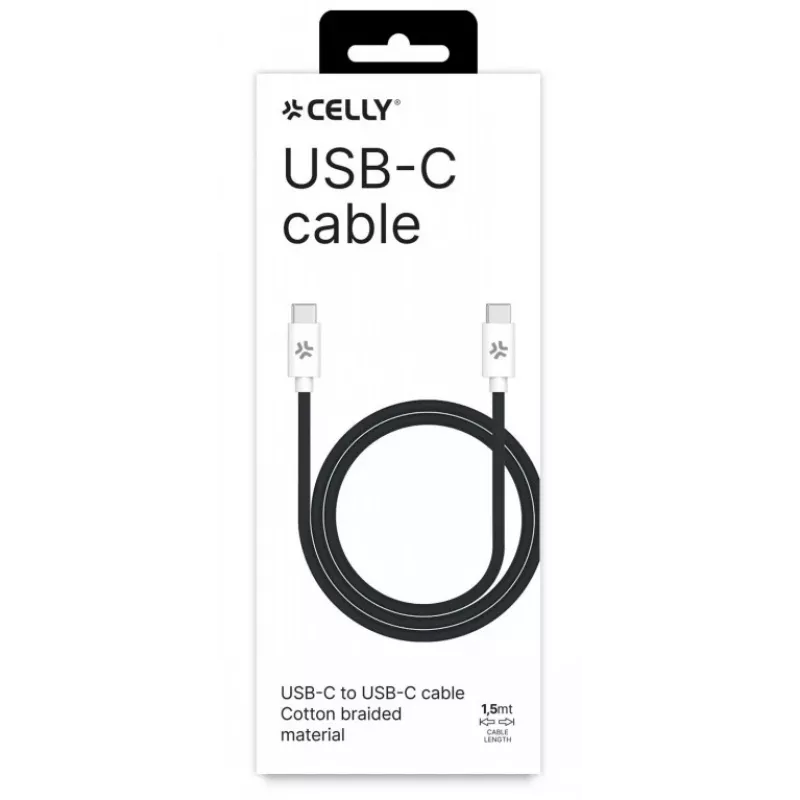 CELLY USBCUSBCCOTTBK kabel