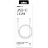 CELLY USBCUSBCCOTT - Przewód USB-C na USB-C w bawełnianym oplocie, biały (Power Delivery)