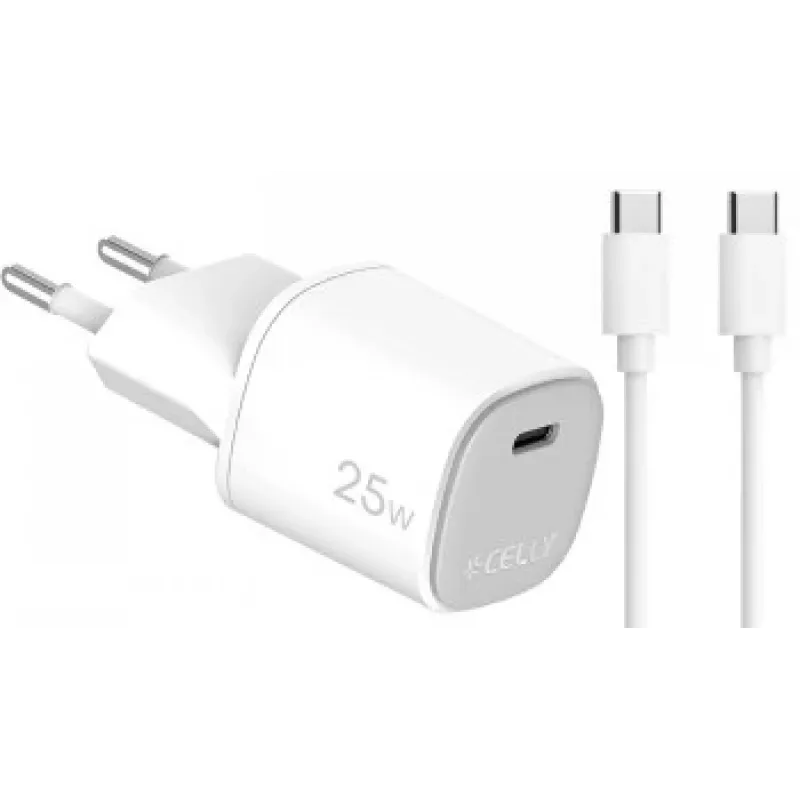 CELLY UP TC 1 USB-C 25W + C to C Cable
