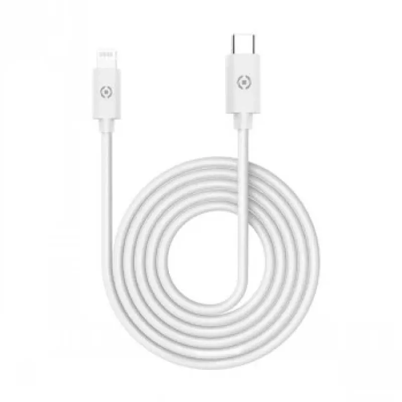 CELLY Lightning do USB-C Kabel 60W - 1.2m Biały Certyfikat MFi