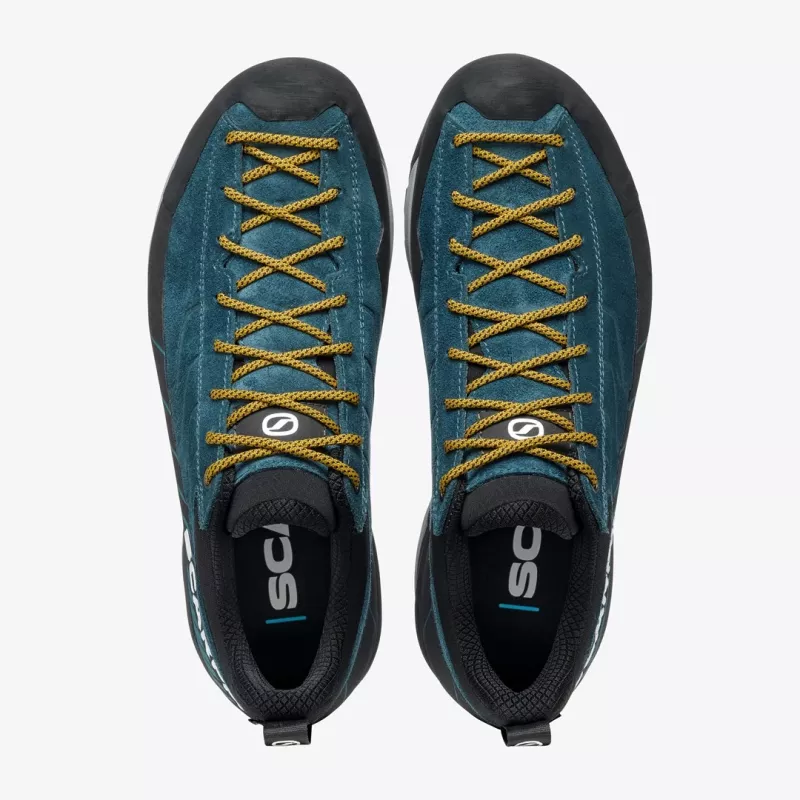 Buty podejściowe SCHEPPACH Scarpa MESCALITO GTX dla mężczyzn, kolor Shark/Azure, rozmiar EU 44