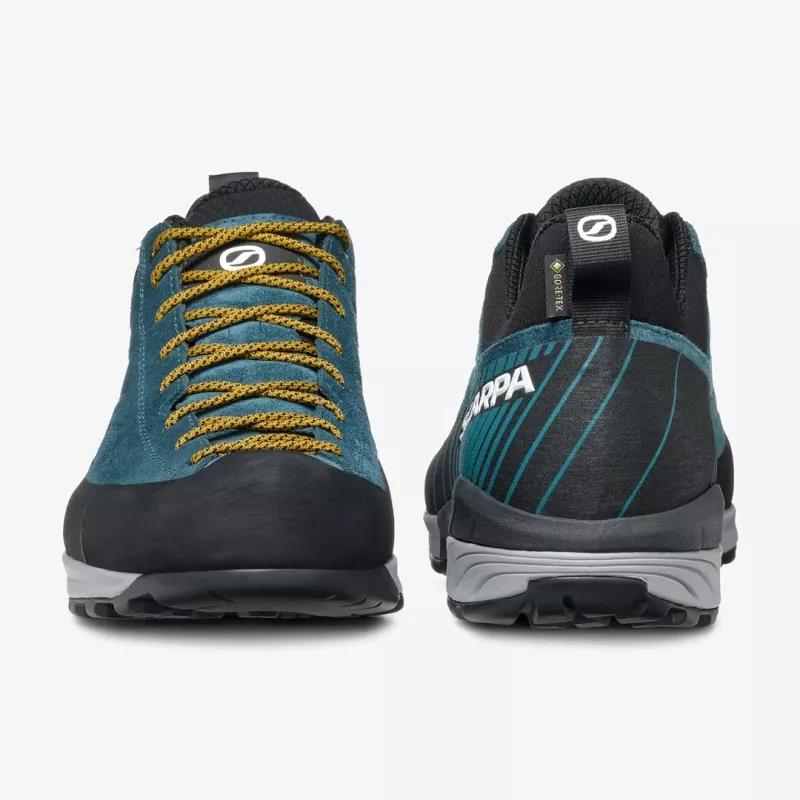 Buty podejściowe SCHEPPACH Scarpa MESCALITO GTX dla mężczyzn, kolor Shark/Azure, rozmiar EU 44