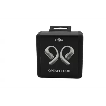 Shokz OpenFit Pro White - Otwarte słuchawki dokanałowe True Wireless z technologią DirectPitch, Bluetooth 5.3, IP54, bateria 28h
