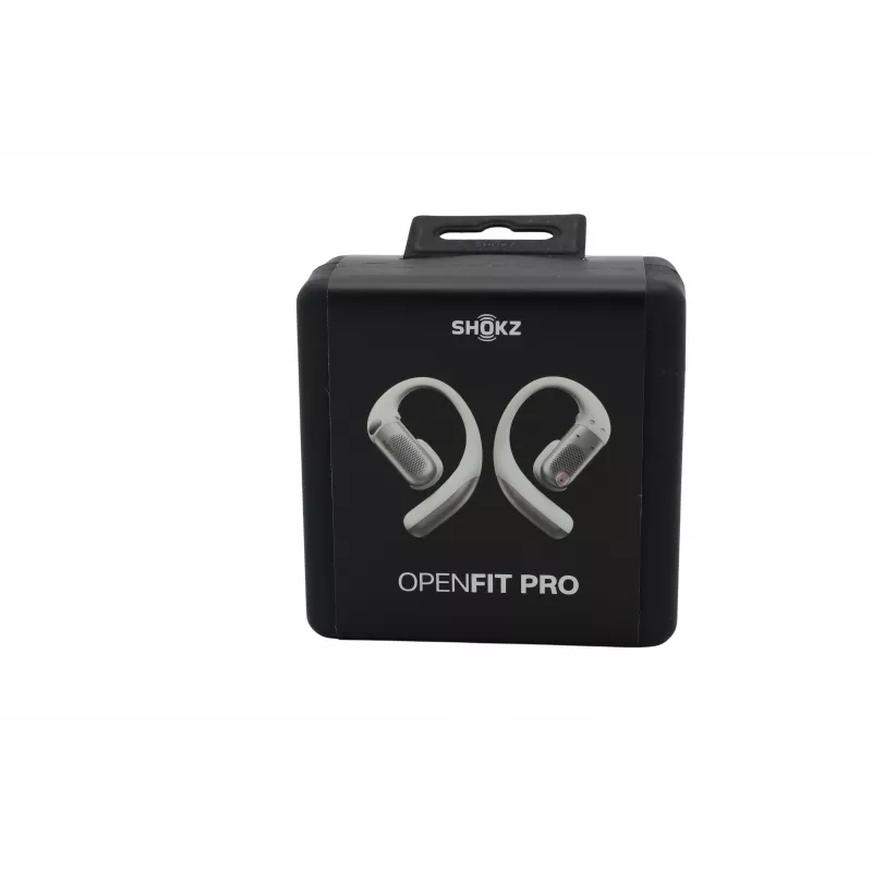 Shokz OpenFit Pro White - Otwarte słuchawki dokanałowe True Wireless z technologią DirectPitch, Bluetooth 5.3, IP54, bateria 28h