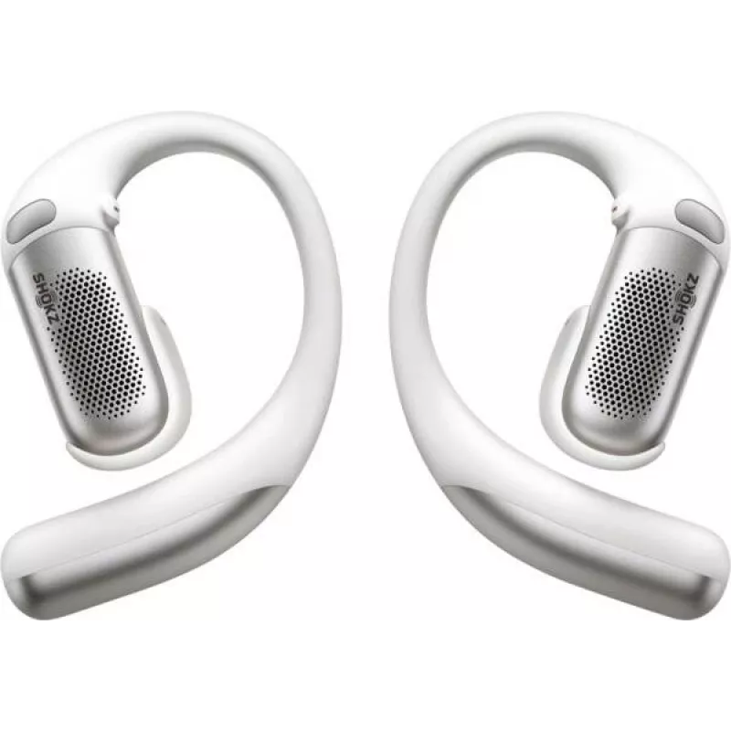 Shokz OpenFit Pro White - Otwarte słuchawki dokanałowe True Wireless z technologią DirectPitch, Bluetooth 5.3, IP54, bateria 28h