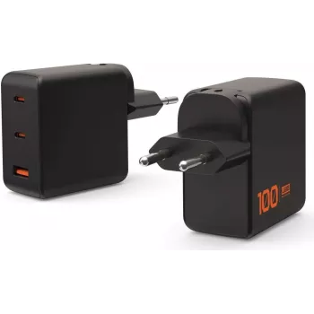 UAG SRGE Charger 100W GaN Wall Charger z 2x USB-C i 1x USB-A, wtyczki EU/UK/US (czarny)