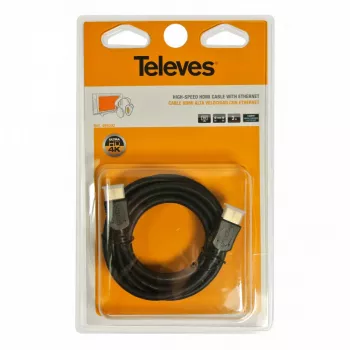 TELEVES HDMI 2.0 Kabel 3m 4K UHD 18Gbps Pozłacany Czarny