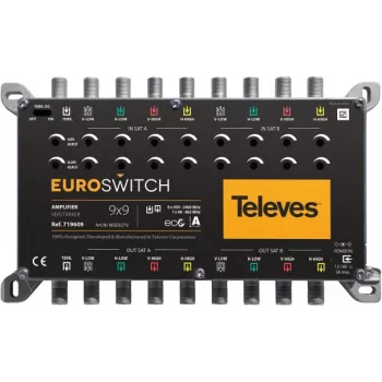 TELEVES EuroSwitch 9 Wejściowy Wzmacniacz Multiswitch 27/31 dB (719609)