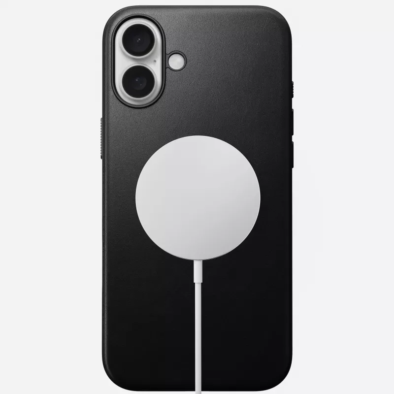 Nomad Modern Leather Case dla iPhone 16 Plus - Czarny