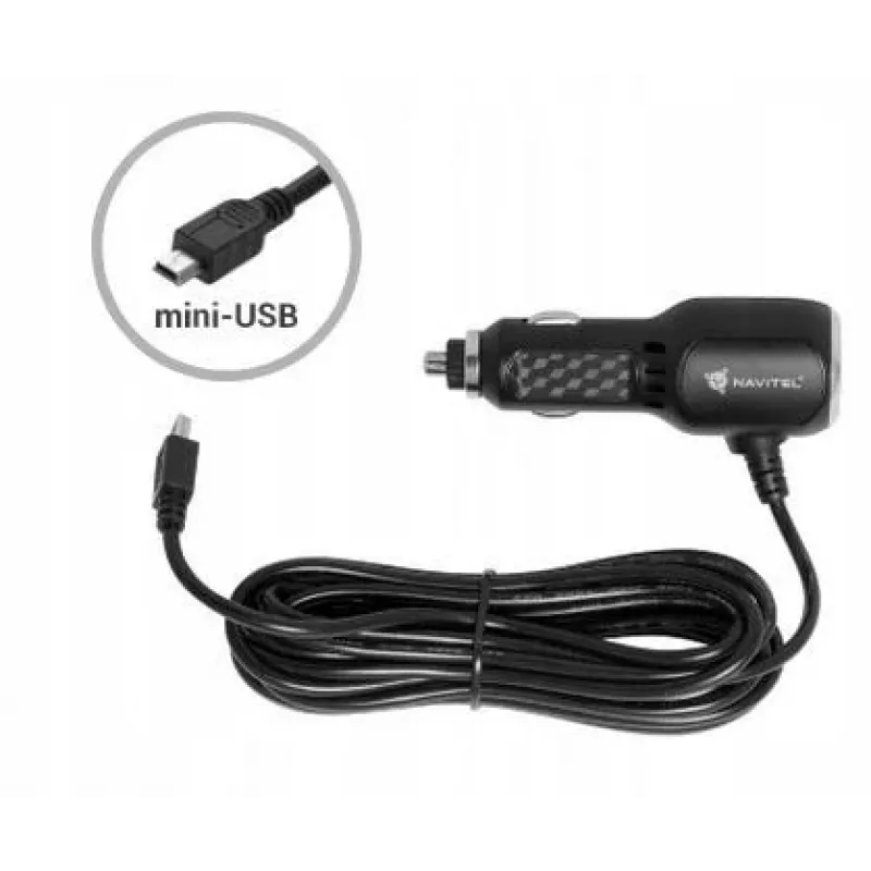 Ładowarka samochodowa NAVITEL Mini-USB do gniazda zapalniczki, 12V/24V, 2A, 10W, kabel 1,2m, czarna