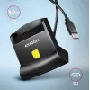 AXAGON CRE-SM4NC USB-C Smart Card Stand Reader - Czarny