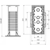KOPOS KEZ-3_KB 3-Gang Installation Box for Insulated Facades, Orange