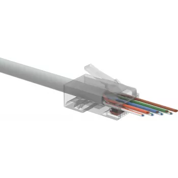 SOLARIX RJ45 Cat.5e UTP Pass-Through Connector SXRJ45-5E-UTP-EASY (100 szt.)