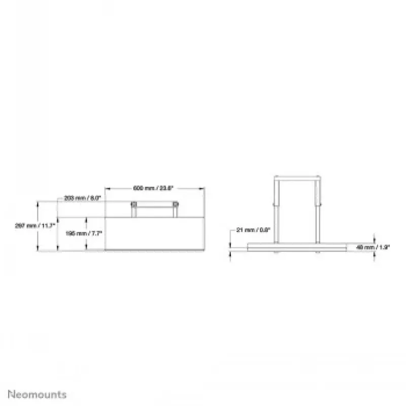 Półka pod klawiaturę NewStar do serii PLASMA-M2500/W2500 - Czarna