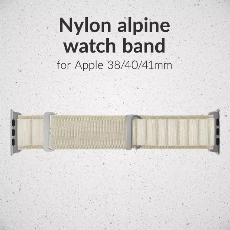 Mobilize Nylon Watch Band - Alpine - Titanium Connector - for Apple 38/40/41mm - Starlight