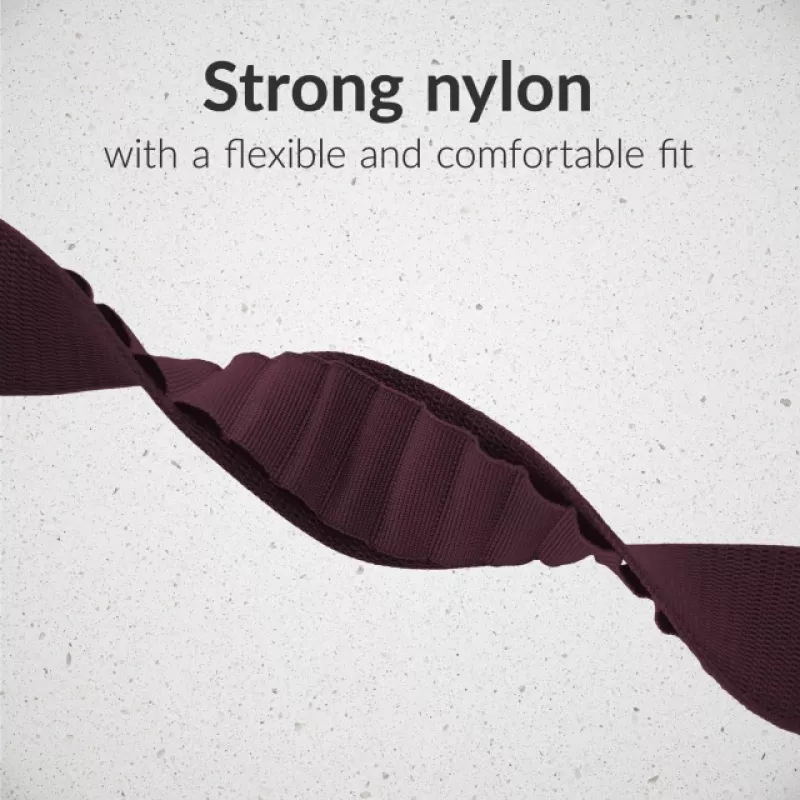 Pasek do zegarka Mobilize Nylon - Alpine - Łącznik tytanowy - do Apple 38/40/41mm - Bordeaux