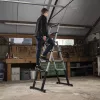Batavia 7065240 Drabina teleskopowa 205cm, obciążenie 150kg, anodowane aluminium, srebrny/czarny