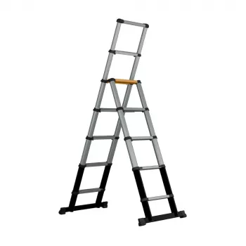 Batavia 7065240 Drabina teleskopowa 205cm, obciążenie 150kg, anodowane aluminium, srebrny/czarny