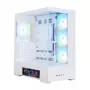 Zalman P40 DS White Mid-Tower PC Case z 4x 140mm ARGB Wentylatorami, Szklanym Bokiem, Siatkowym Przednim Panelem, Biały