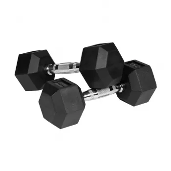 REBEL ACTIVE Hantle żeliwne powlekane gumą 2x5 kg