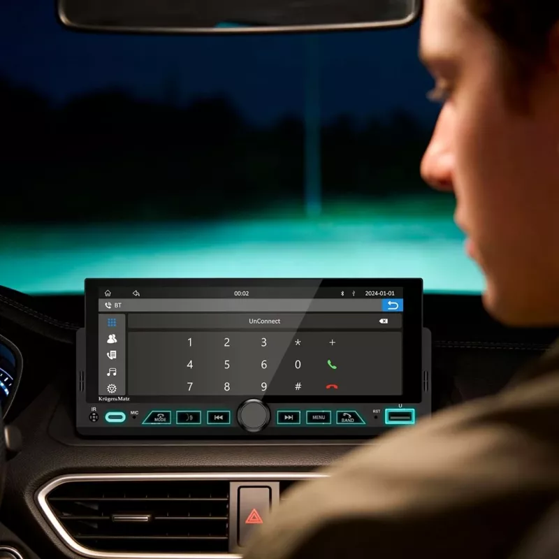 KRUGER & MATZ KM2017 1DIN Car Radio z Apple CarPlay i Android Auto