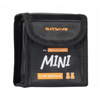 SUNNYLIFE Fireproof Battery Safety Bag dla 2x baterii DJI Mini 5/4/3 Pro / Mini 3 / Lito 1 / Lito X1