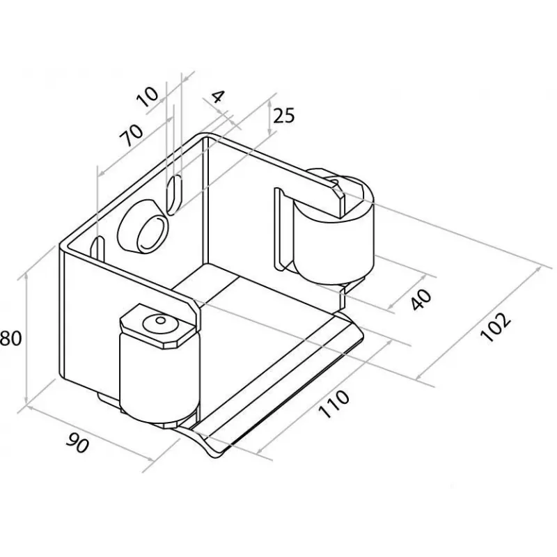 PSG 60.019 Sliding Gate Run-in Bracket 80x80mm