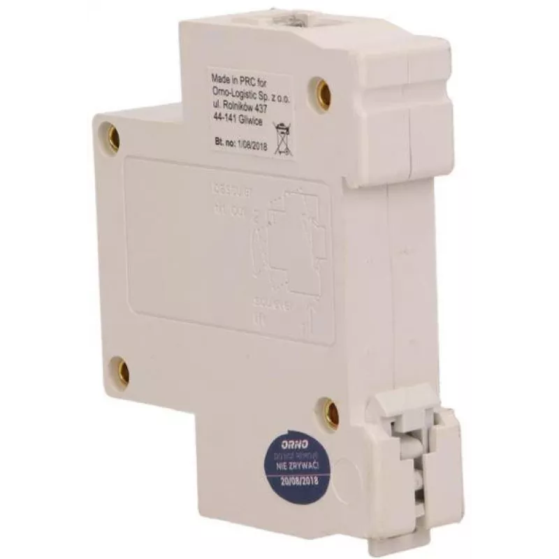 ORNO OR-DP-SB-133 Przewodowy dzwonek do drzwi, szyna DIN 1 moduł, 230V AC, 85 dB, biały/szary