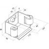 PSG Sliding Gate Approach Bracket 80x80mm Anthracite Grey RAL 7016
