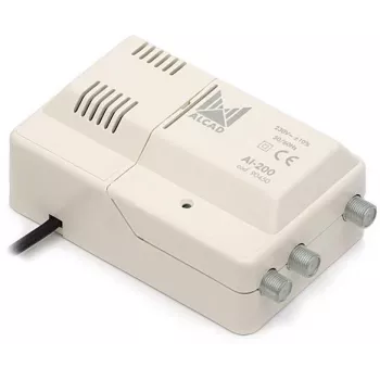 Alcad AI-200 Szerokopasmowy Wzmacniacz Wewnętrzny VHF-UHF 1 Wejście 2 Wyjścia