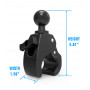 RAM Mounts RAP-404U Tough-Claw B Size Clamp Base with 1 inch Ball - Czarny