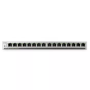 ZyXEL GS1100-16EP 16-portowy gigabitowy przełącznik niezarządzalny PoE+, budżet 135W, bez wentylatora, smukły