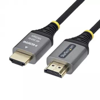 StarTech.com Premium High Speed HDMI Cable with Ethernet - 3 m - Czarno-Srebrny - 4K 60Hz, 1440p 144Hz, 18 Gbps, HDMI 2.0, Męski-Męski