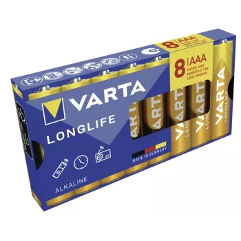 VARTA Longlife AAA LR03 Mikro baterie alkaliczne, 8 szt., 1,5 V, blister