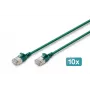 DIGITUS CAT 6A F-FTP Slim Patch Cable, 0,3 m, zielony, 10 szt.