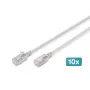 DIGITUS CAT 6A F/FTP Slim Patch Cable, 0,5 m, szary, 10 szt.