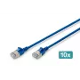 DIGITUS CAT 6A F-FTP Slim Patch Cable, 0.5m, niebieski, 10-Pack