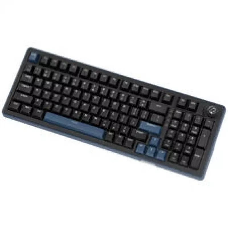 Klawiatura gamingowa Ducky OK-M 98, układ 98%, Hot-Swappable, podświetlenie RGB, ANSI US, przełączniki liniowe KTT Wine Red