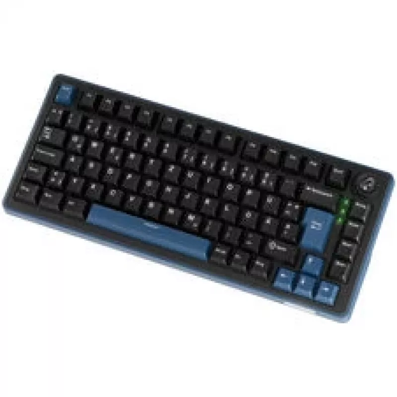 Ducky OK-M 75 Mechaniczna klawiatura do gier, układ 75%, przełączniki KTT Tactile Hot-Swap, podświetlenie RGB, ISO, czarna