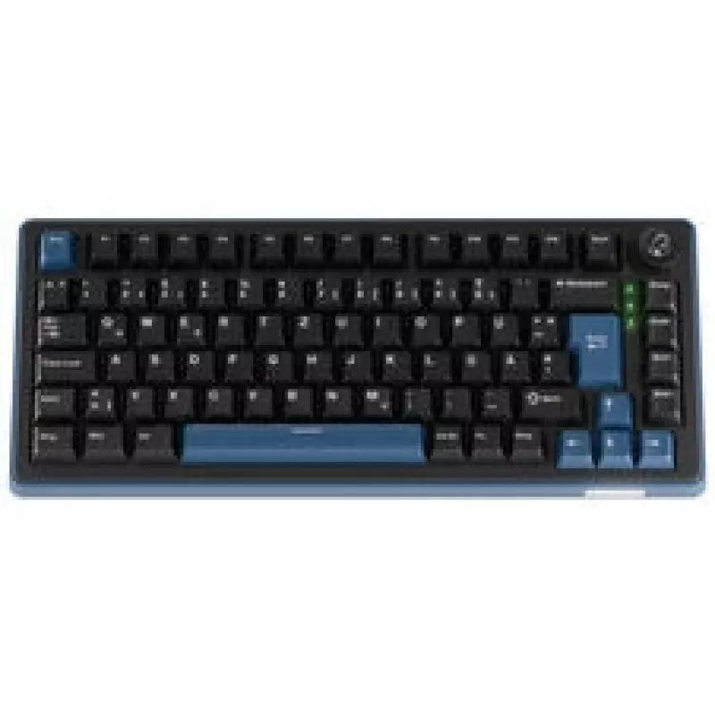 Ducky OK-M 75 Mechaniczna klawiatura do gier, układ 75%, przełączniki KTT Tactile Hot-Swap, podświetlenie RGB, ISO, czarna